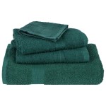 vidaXL Prosoape de baie 4 buc Verde 100x150 cm 360 g/m² 100% bumbac vidaXL Prosoape de baie 4 buc Verde 100x150 cm 360 g/m² 100% bumbac