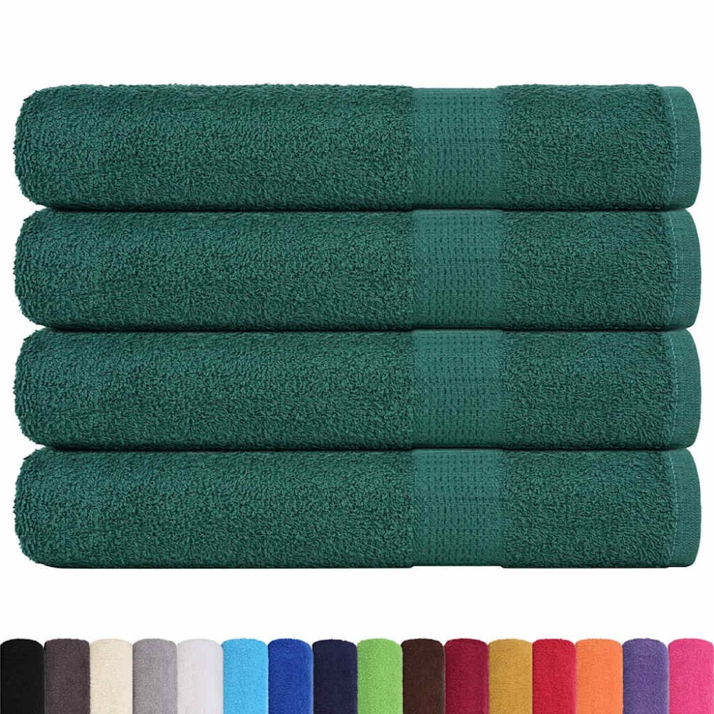 vidaXL Prosoape pentru saună 4 buc Verde 80x200cm 360 g/m² 100% bumbac