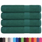 vidaXL Prosoape pentru saună 4 buc Verde 80x200cm 360 g/m² 100% bumbac vidaXL Prosoape pentru saună 4 buc Verde 80x200cm 360 g/m² 100% bumbac