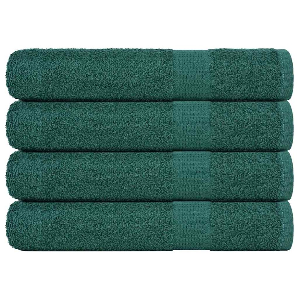 vidaXL Prosoape pentru saună 4 buc Verde 80x200cm 360 g/m² 100% bumbac