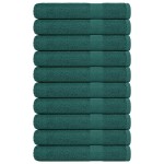 vidaXL Prosoape 10 buc Verde 100x200 cm 360 g/m² 100% bumbac vidaXL Prosoape 10 buc Verde 100x200 cm 360 g/m² 100% bumbac
