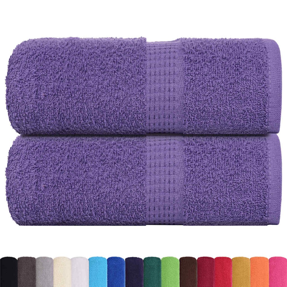 vidaXL Prosoape de săpun 2 buc Violet 30x30 cm 360 g/m² 100% bumbac