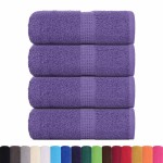 vidaXL Prosoape de baie 4 buc. FROGN violet 30x30 cm 100% bumbac vidaXL Prosoape de baie 4 buc. FROGN violet 30x30 cm 100% bumbac