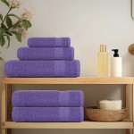 vidaXL Prosoape de baie 10 buc. FROGN violet 30x30 cm 100% bumbac vidaXL Prosoape de baie 10 buc. FROGN violet 30x30 cm 100% bumbac