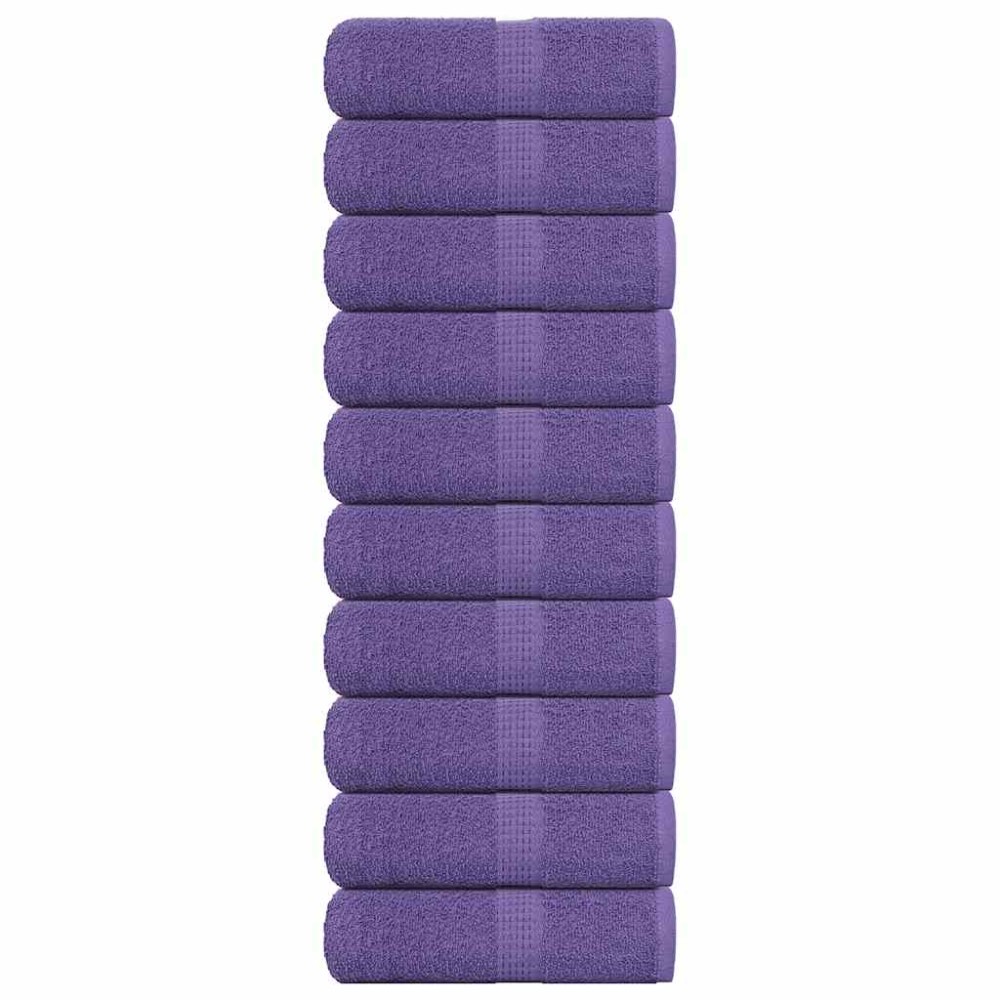 vidaXL Prosoape de oaspeți, FROGN, 10 buc, violet, 30x50 cm, 360 g/m²