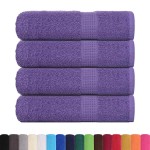 vidaXL Prosoape de mâini, FROGN, 4 buc., violet, 50x100 cm, 360 g/m²