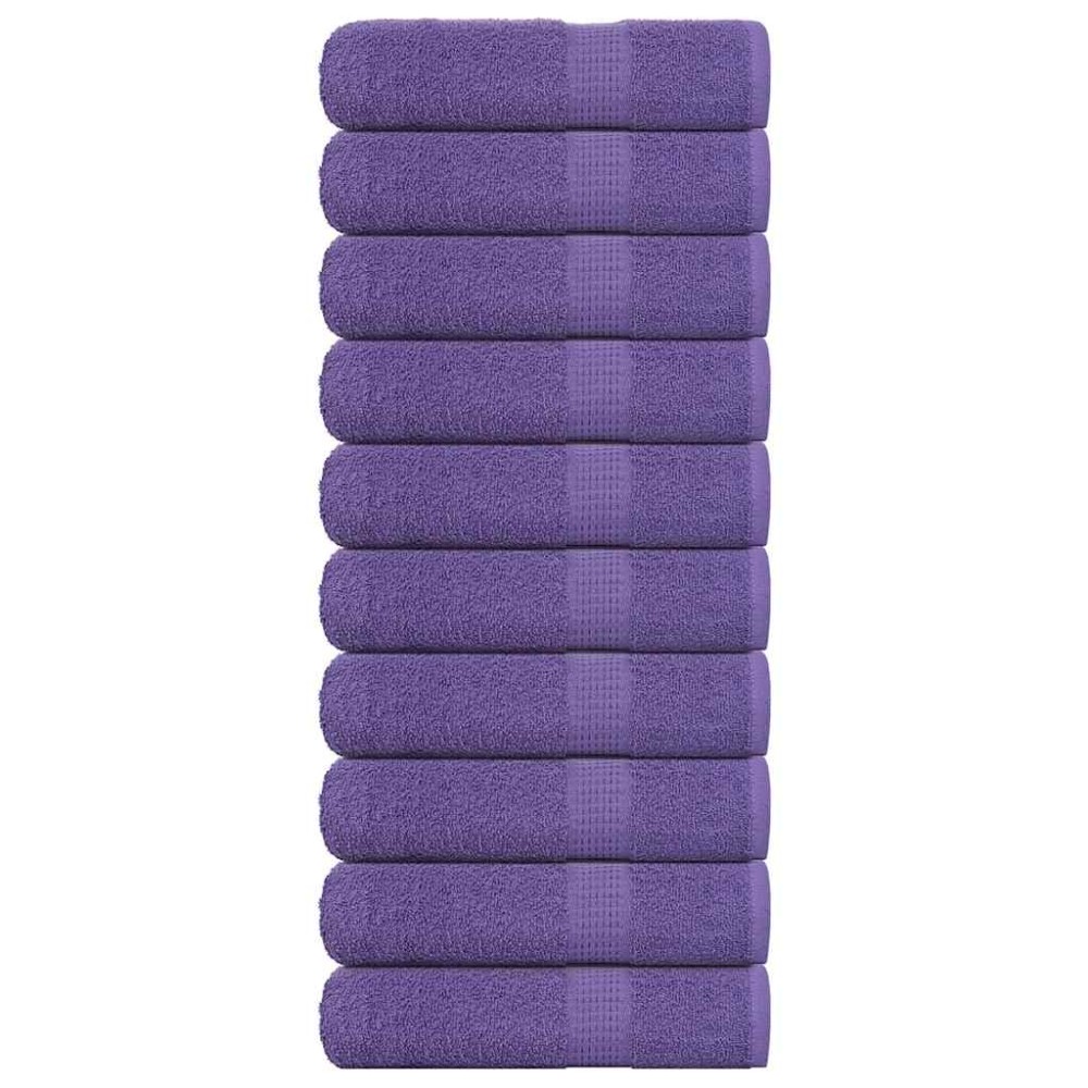 vidaXL Prosoape de mâini, FROGN, 10 buc., violet, 50x100 cm, 360 g/m²