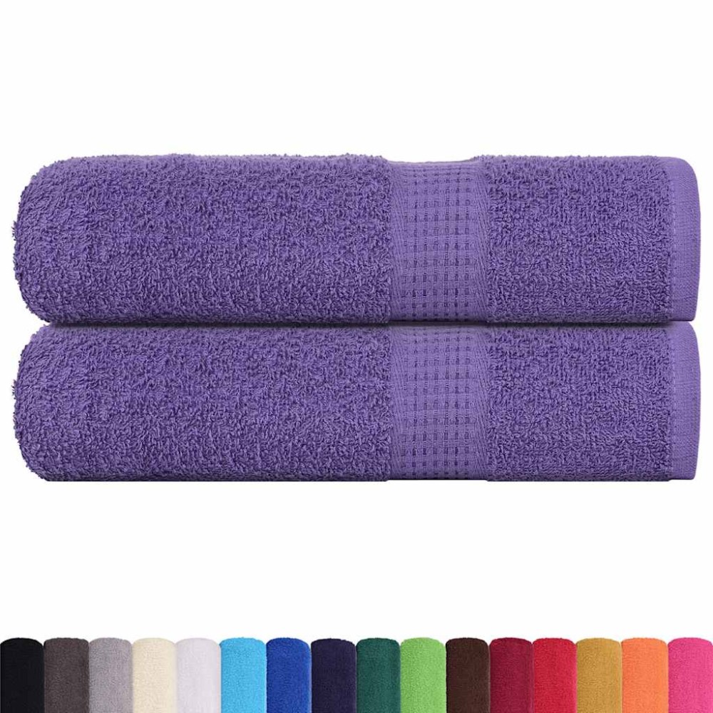vidaXL Prosoape de baie, FROGN, 2 buc., violet, 100x150 cm, 360 g/m²