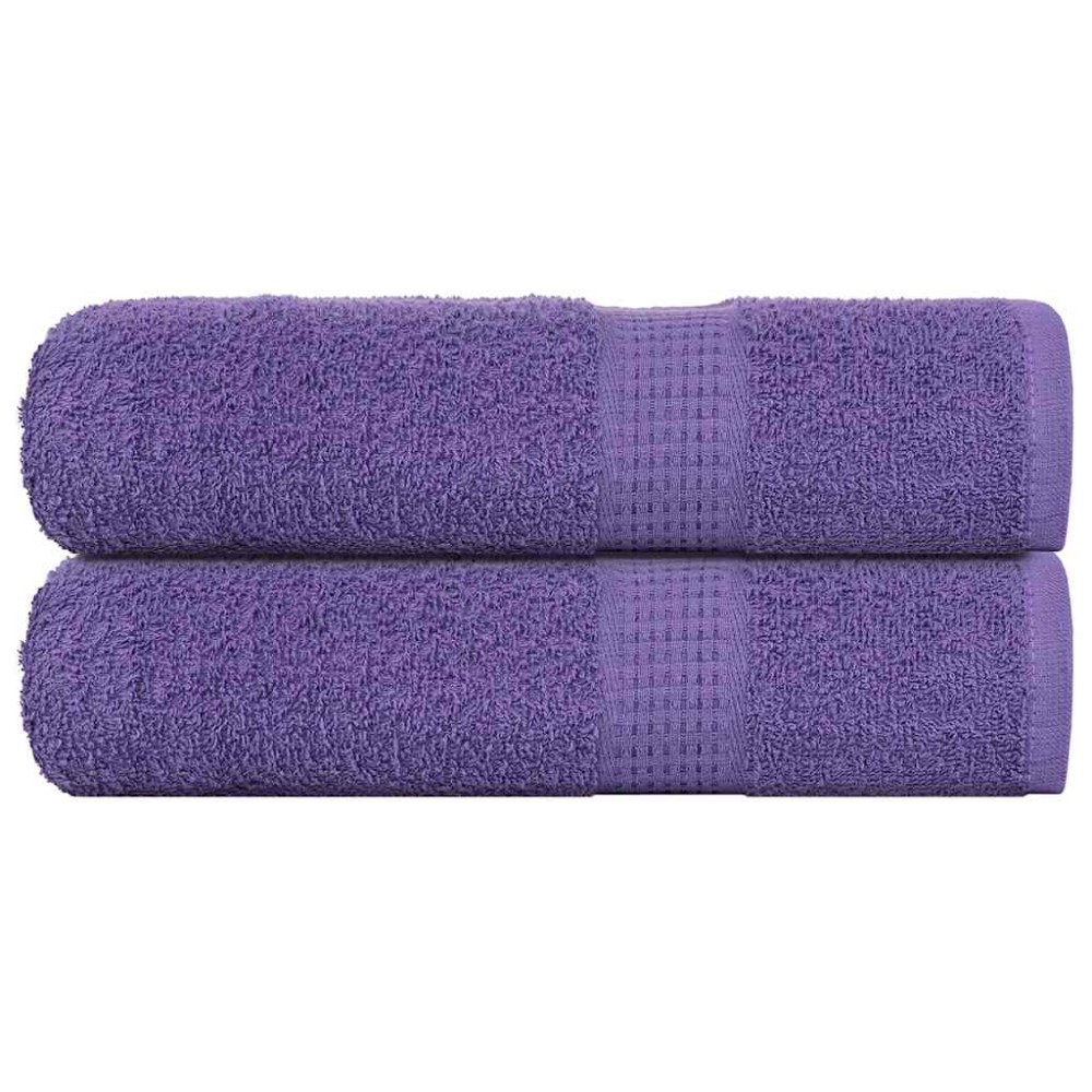 vidaXL Prosoape de baie, FROGN, 2 buc., violet, 100x150 cm, 360 g/m²