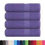 vidaXL Prosoape de baie, FROGN, 4 buc., violet, 100x150 cm, 360 g/m²