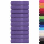 vidaXL Prosoape de baie 10 buc Violet 100x150 cm 360 g/m² 100% bumbac vidaXL Prosoape de baie 10 buc Violet 100x150 cm 360 g/m² 100% bumbac