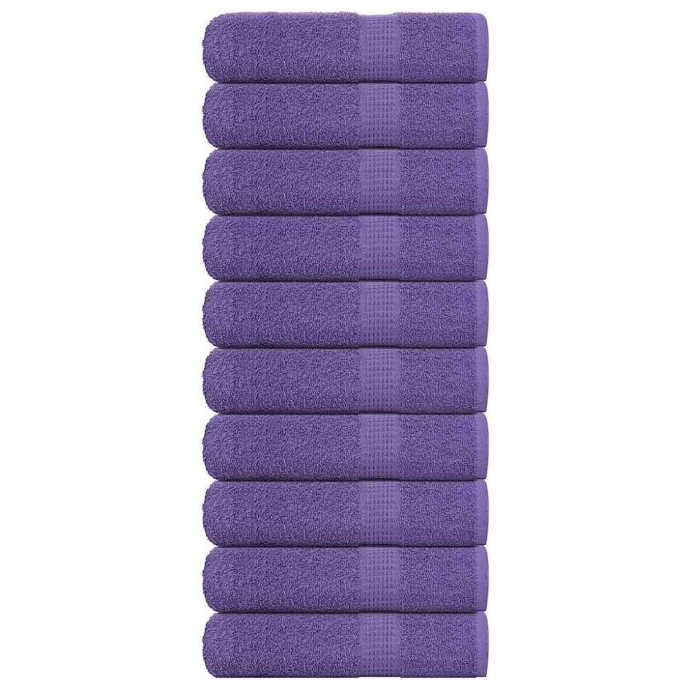 vidaXL Prosoape de baie 10 buc Violet 100x150 cm 360 g/m² 100% bumbac