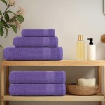 vidaXL Prosoape de baie 10 buc Violet 100x150 cm 360 g/m² 100% bumbac vidaXL Prosoape de baie 10 buc Violet 100x150 cm 360 g/m² 100% bumbac