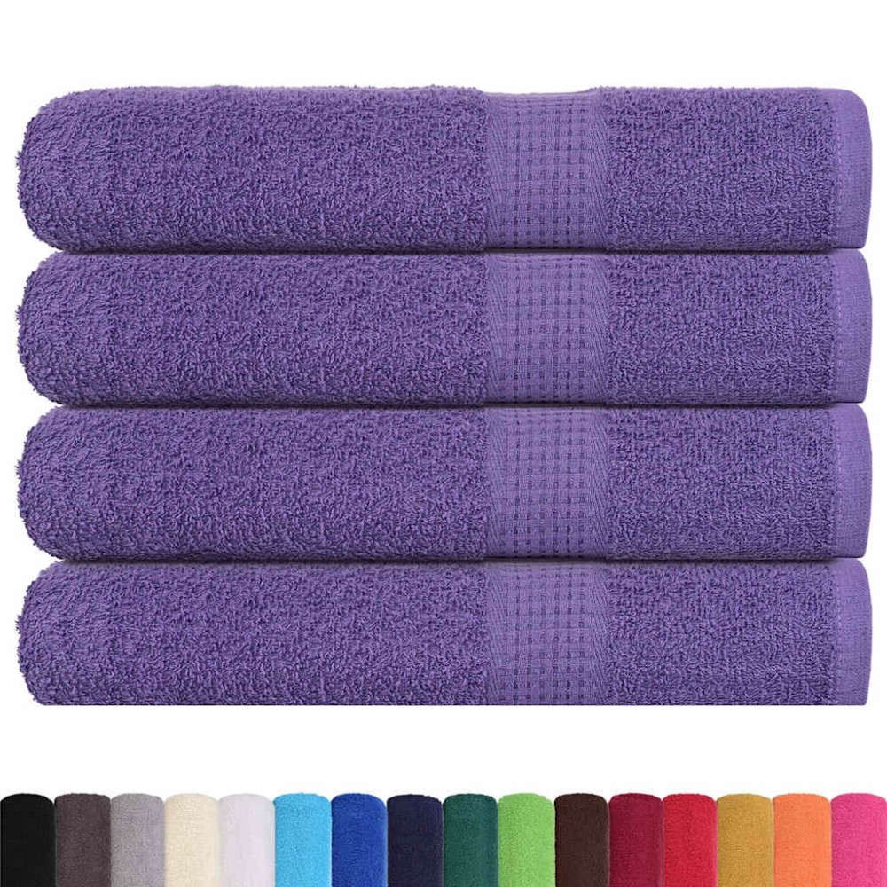 vidaXL Prosoape pentru saună 4 buc Violet 360 g/m² 100% bumbac