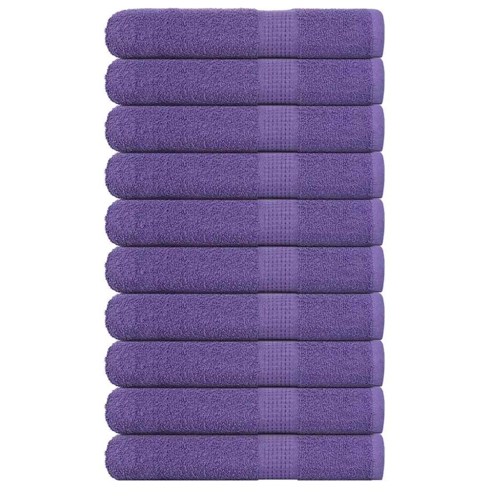 vidaXL Prosoape pentru saună 10 buc Violet 360 g/m² 100% bumbac