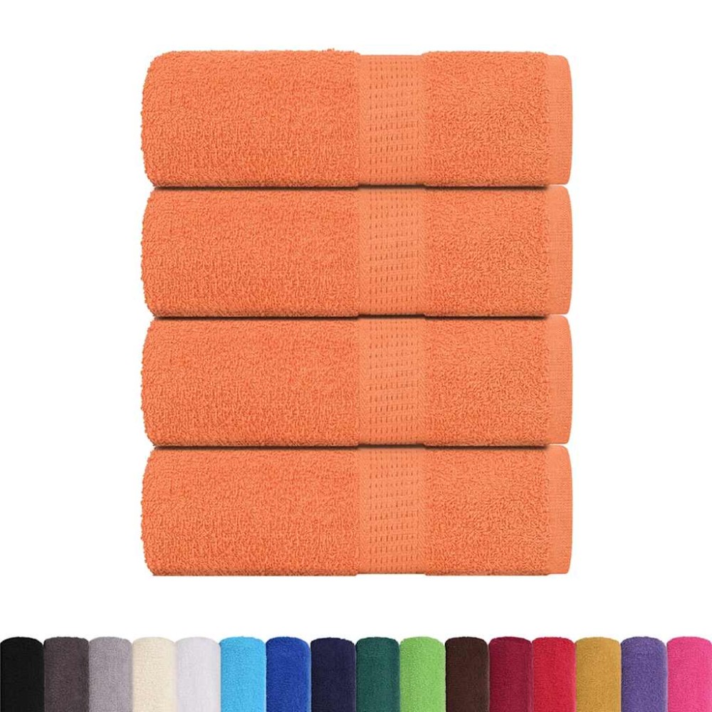 vidaXL Prosoape de baie 4 buc. FROGN portocalii 30x30 cm 100% bumbac