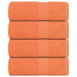 vidaXL Prosoape de baie 4 buc. FROGN portocalii 30x30 cm 100% bumbac vidaXL Prosoape de baie 4 buc. FROGN portocalii 30x30 cm 100% bumbac