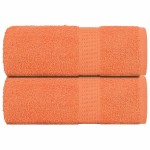 vidaXL Prosoape pentru oaspeți 2 buc Portocaliu 360 g/m² 100% bumbac vidaXL Prosoape pentru oaspeți 2 buc Portocaliu 360 g/m² 100% bumbac