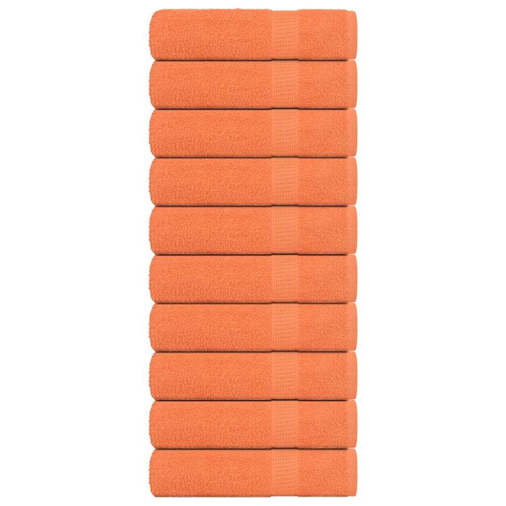 vidaXL Prosoape de duș 10 buc Portocaliu 70x140cm 360 g/m² 100% bumbac