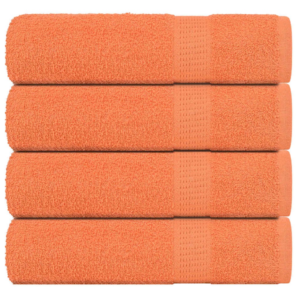 vidaXL Prosoape de baie 4 buc Portocaliu 360 g/m² 100% bumbac