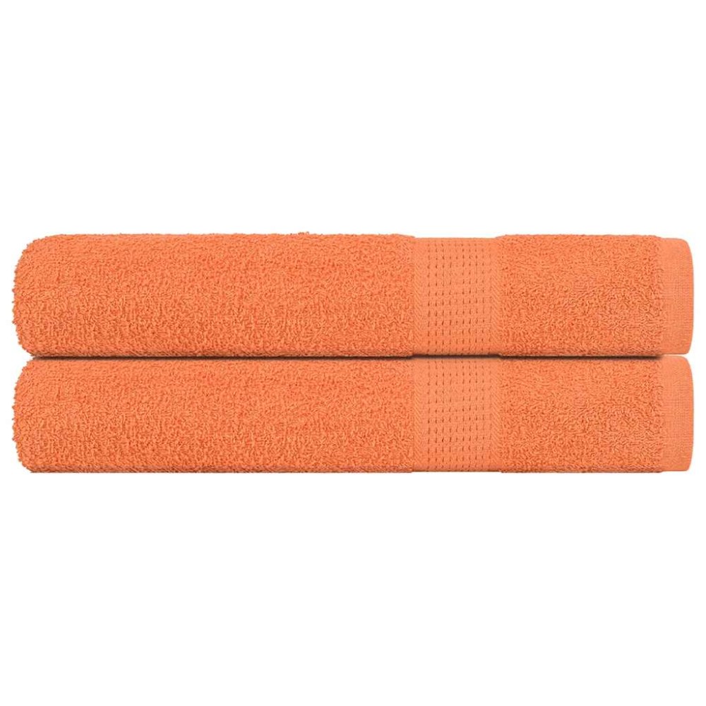 vidaXL Prosoape pentru saună 2 buc Portocaliu 360 g/m² 100% bumbac