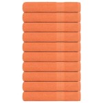 vidaXL Prosoape pentru saună 10 buc Portocaliu 360 g/m² 100% bumbac