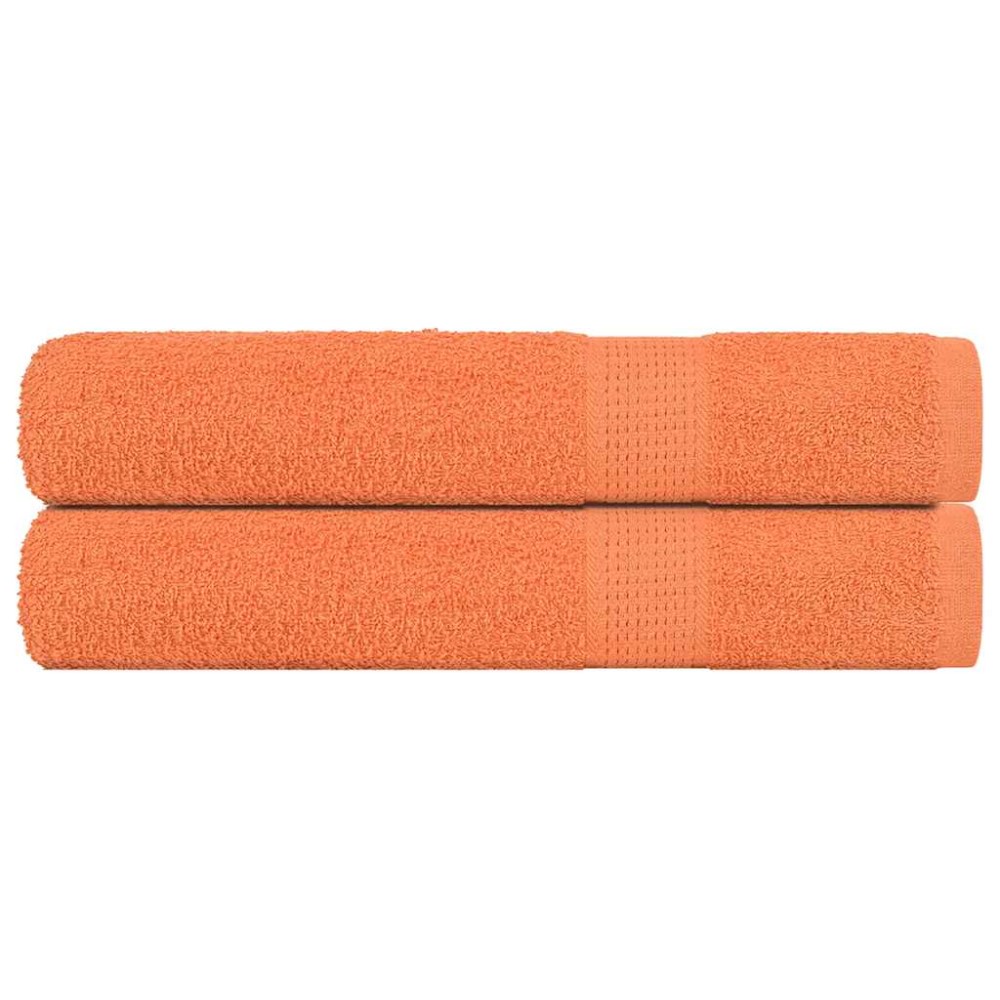 vidaXL Prosoape 2 buc Portocaliu 100x200 cm 360 g/m² 100% bumbac