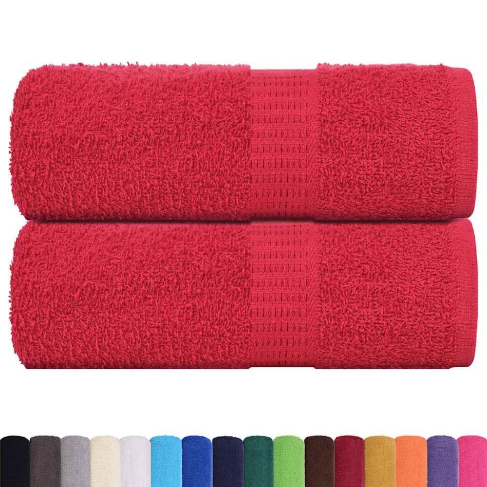 vidaXL Prosoape de baie 2 buc. FROGN Roșu 30x30 cm 100% bumbac