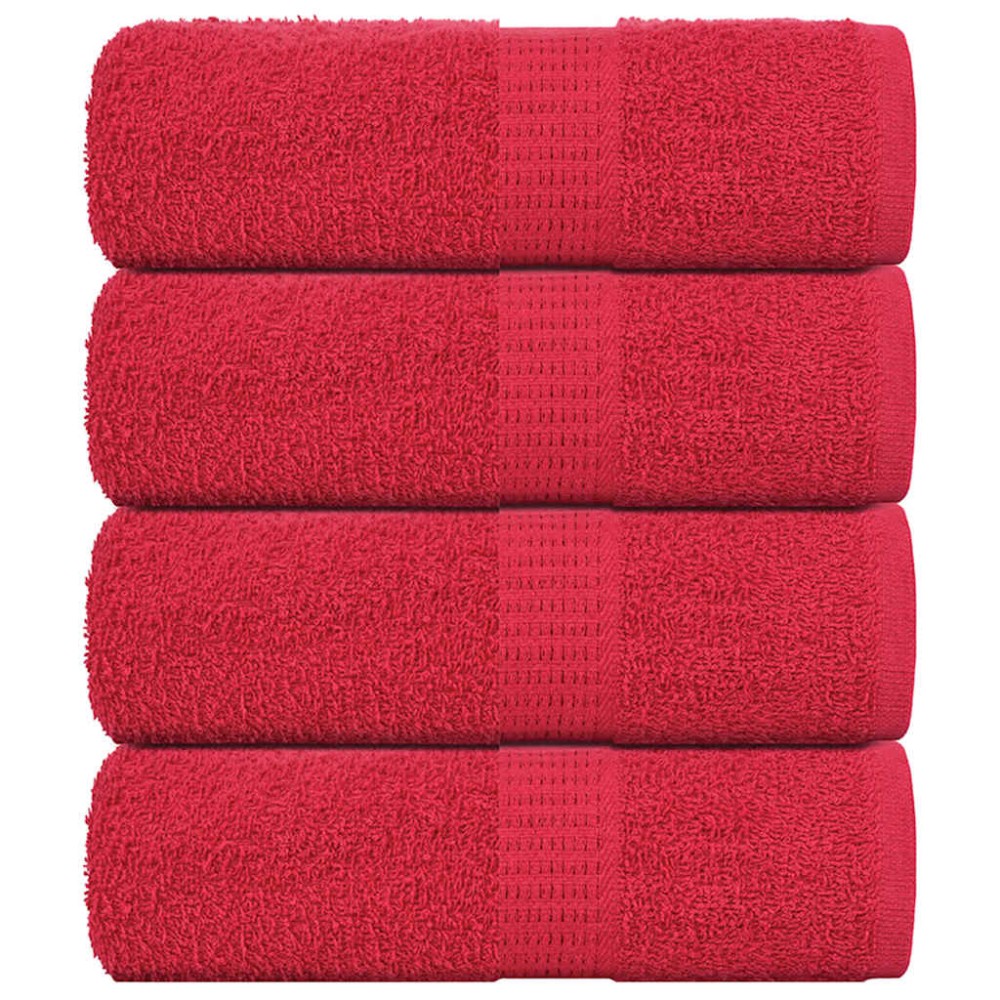 vidaXL Prosoape de baie 4 buc. FROGN Roșu 30x30 cm 100% bumbac
