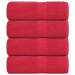 vidaXL Prosoape de baie 4 buc. FROGN Roșu 30x30 cm 100% bumbac vidaXL Prosoape de baie 4 buc. FROGN Roșu 30x30 cm 100% bumbac