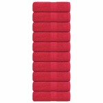 vidaXL Prosoape de oaspeți, FROGN, 10 buc., roșu, 30x50 cm, 360 g/m²