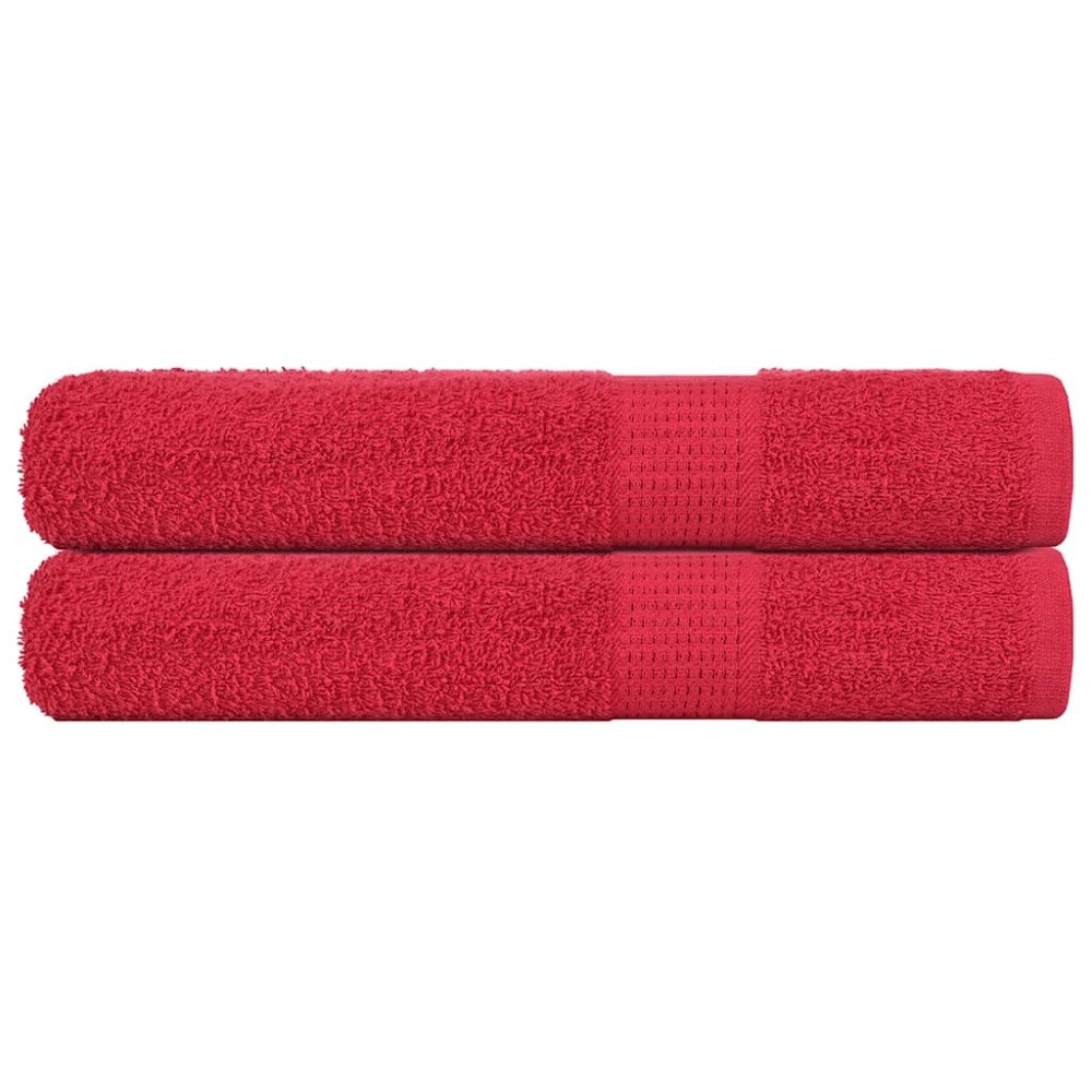 vidaXL Prosoape pentru saună 2 buc Roșu 80x200 cm 360 g/m² 100% bumbac