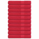 vidaXL Prosoape 10 buc Roșu 100x200 cm 360 g/m² 100% bumbac vidaXL Prosoape 10 buc Roșu 100x200 cm 360 g/m² 100% bumbac