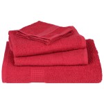 vidaXL Prosoape 10 buc Roșu 100x200 cm 360 g/m² 100% bumbac vidaXL Prosoape 10 buc Roșu 100x200 cm 360 g/m² 100% bumbac