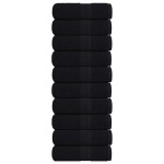 vidaXL Prosoape de baie, FROGN, 10 buc., negru, 30x30 cm, 360 g/m²
