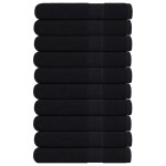 vidaXL Prosoape FROGN 10 buc., negru, 100x200 cm, 360 g/m²