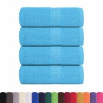 vidaXL Prosoape de baie 4 buc. FROGN turcoaz 30x30 cm 100% bumbac vidaXL Prosoape de baie 4 buc. FROGN turcoaz 30x30 cm 100% bumbac