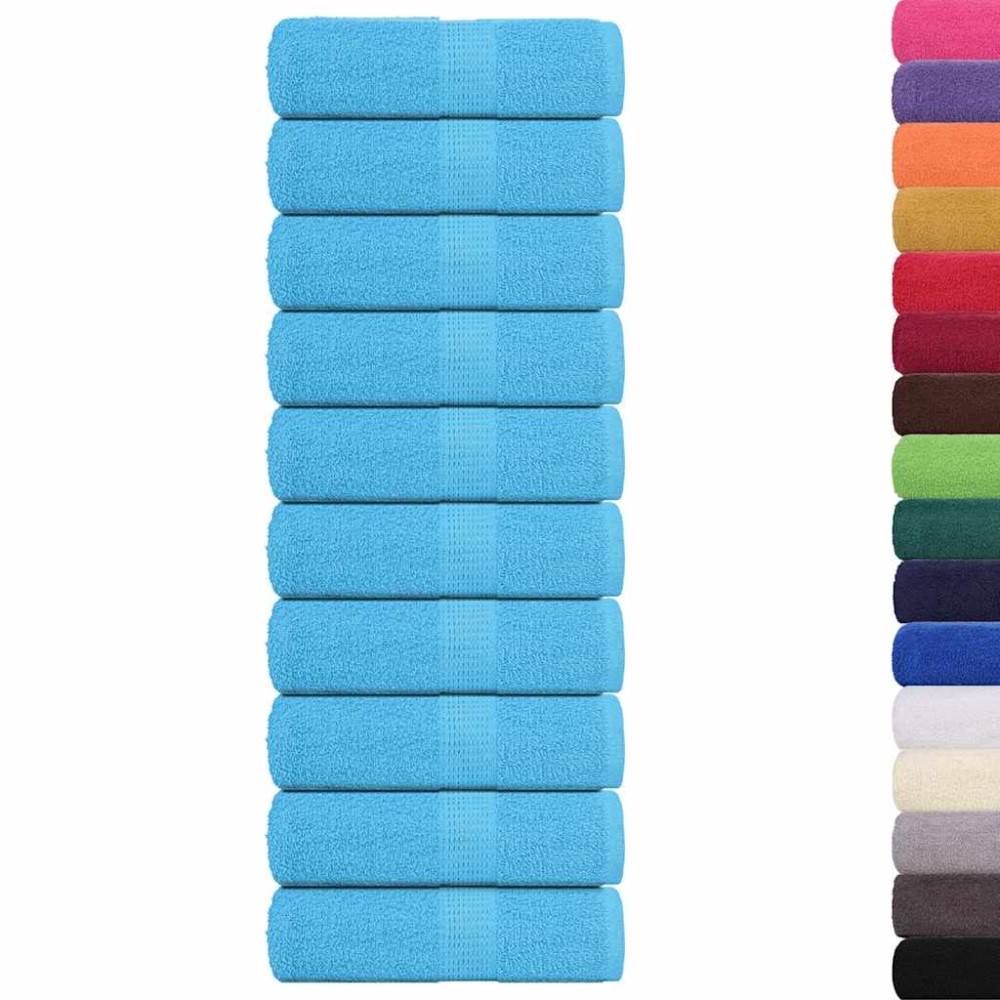 vidaXL Prosoape de baie 10 buc. FROGN turcoaz 30x30 cm 100% bumbac