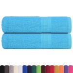 vidaXL Prosoape de mână 2 buc Turcoaz 50x100 cm 360 g/m² 100% bumbac vidaXL Prosoape de mână 2 buc Turcoaz 50x100 cm 360 g/m² 100% bumbac