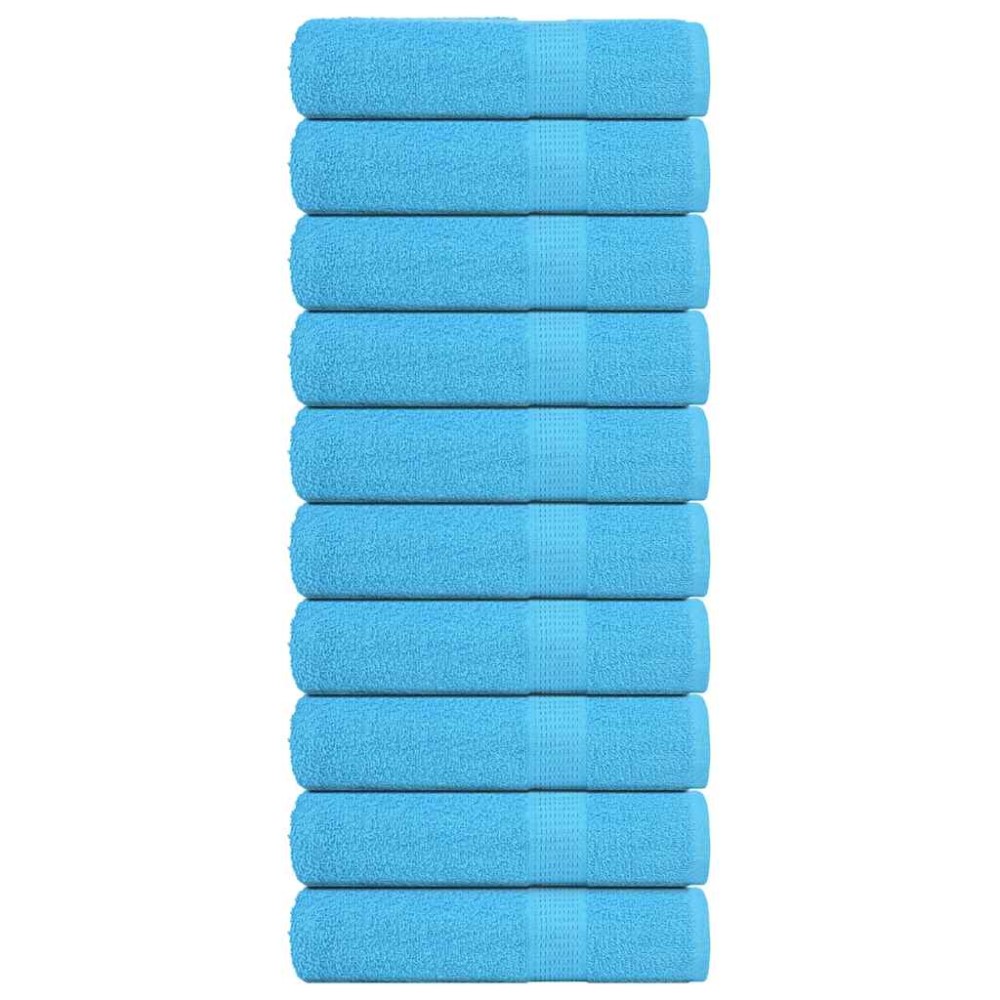 vidaXL Prosoape de mâini, FROGN, 10 buc., turcoaz, 50x100 cm, 360 g/m²