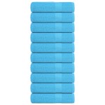 vidaXL Prosoape de mâini, FROGN, 10 buc., turcoaz, 50x100 cm, 360 g/m²