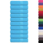vidaXL Prosoape de baie 10 buc turcoaz 100x150 cm 360 g/m² 100% bumbac vidaXL Prosoape de baie 10 buc turcoaz 100x150 cm 360 g/m² 100% bumbac