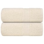 vidaXL Prosoape de baie 2 buc. FROGN, crem, 30x30 cm, 100% bumbac vidaXL Prosoape de baie 2 buc. FROGN, crem, 30x30 cm, 100% bumbac