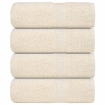 vidaXL Prosoape de baie 4 buc. FROGN, crem, 30x30 cm, 100% bumbac vidaXL Prosoape de baie 4 buc. FROGN, crem, 30x30 cm, 100% bumbac
