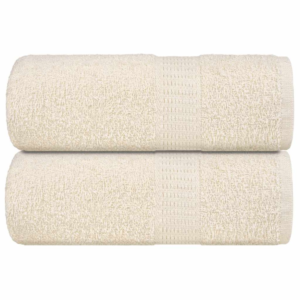 vidaXL Prosoape pentru oaspeți 2 buc crem 30x50cm 360 g/m² 100% bumbac