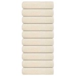 vidaXL Prosoape de mâini, FROGN, 10 buc., crem, 50x100 cm, 360 g/m²