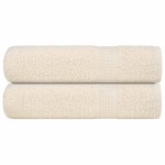 vidaXL Prosoape de duș 2 buc crem 70x140 cm 360 g/m² 100% bumbac vidaXL Prosoape de duș 2 buc crem 70x140 cm 360 g/m² 100% bumbac