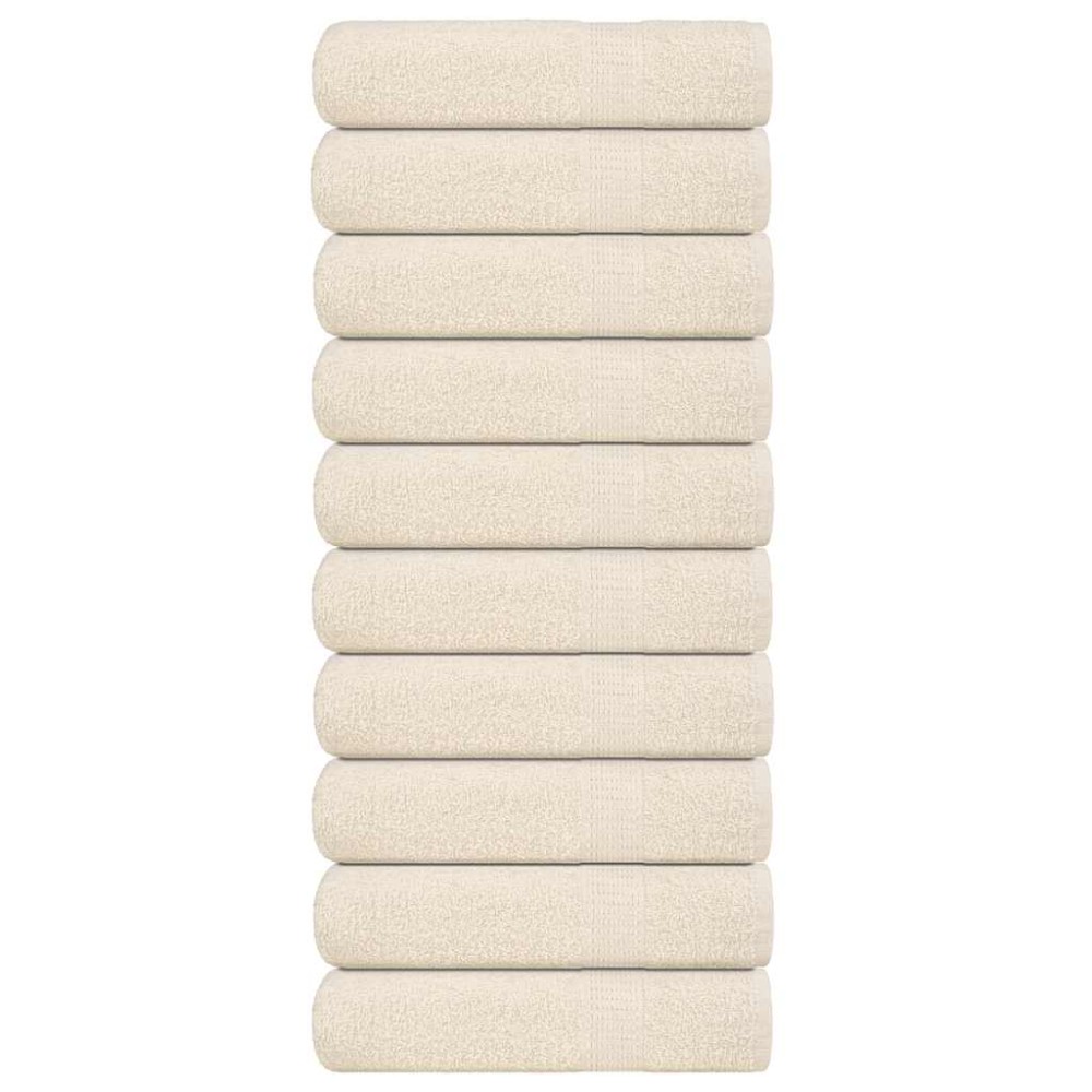vidaXL Prosoape de duș, FROGN, 10 buc., crem, 70x140 cm, 360 g/m²