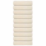 vidaXL Prosoape de baie, FROGN, 10 buc., crem, 100x150 cm, 360 g/m²