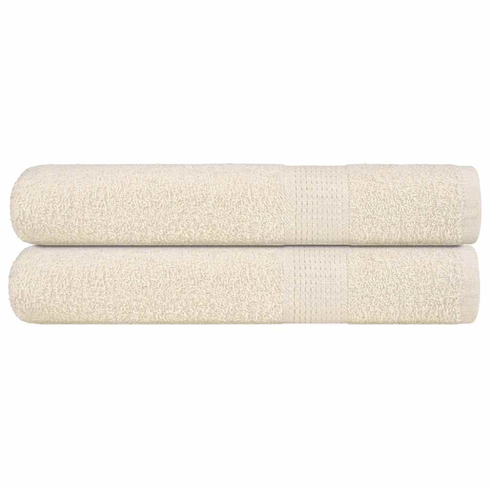 vidaXL Prosoape de saună, FROGN, 2 buc., crem, 80x200 cm, 360 g/m²